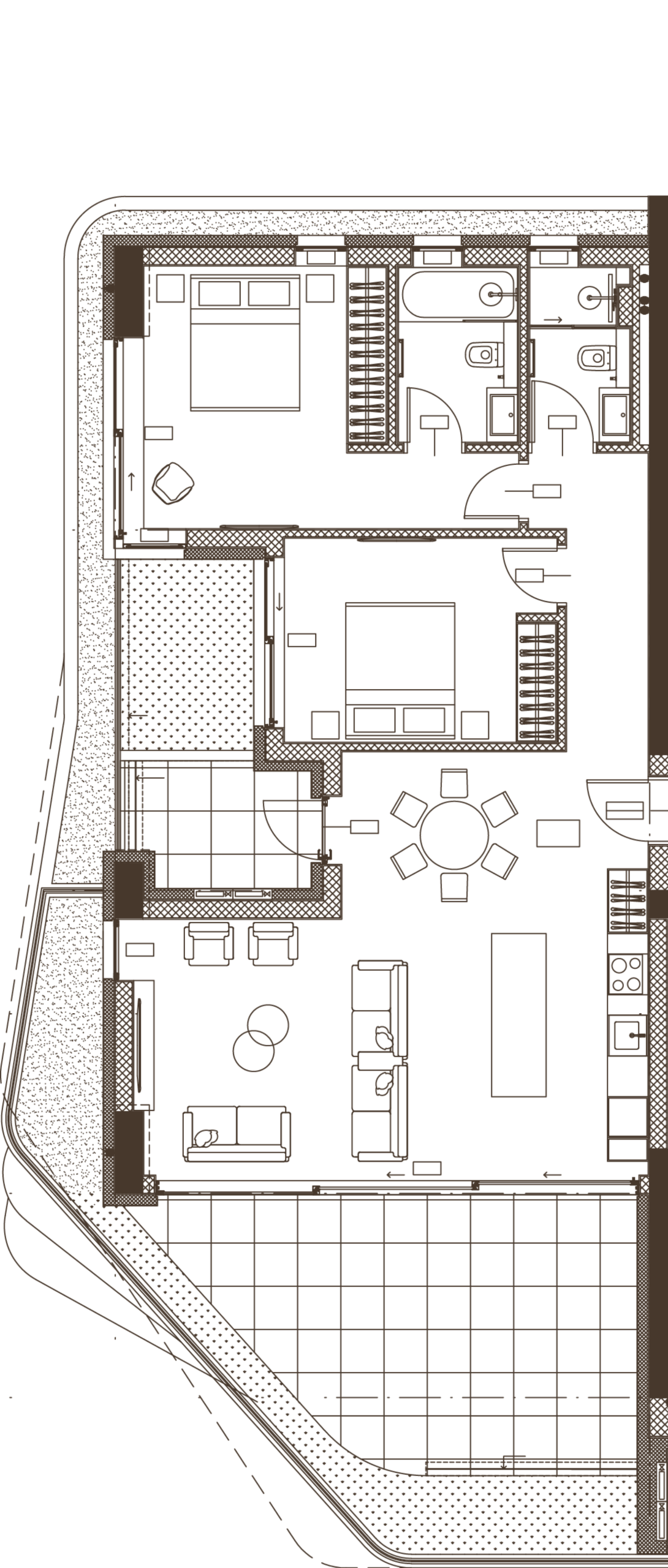 2 bedroom residence floor plan