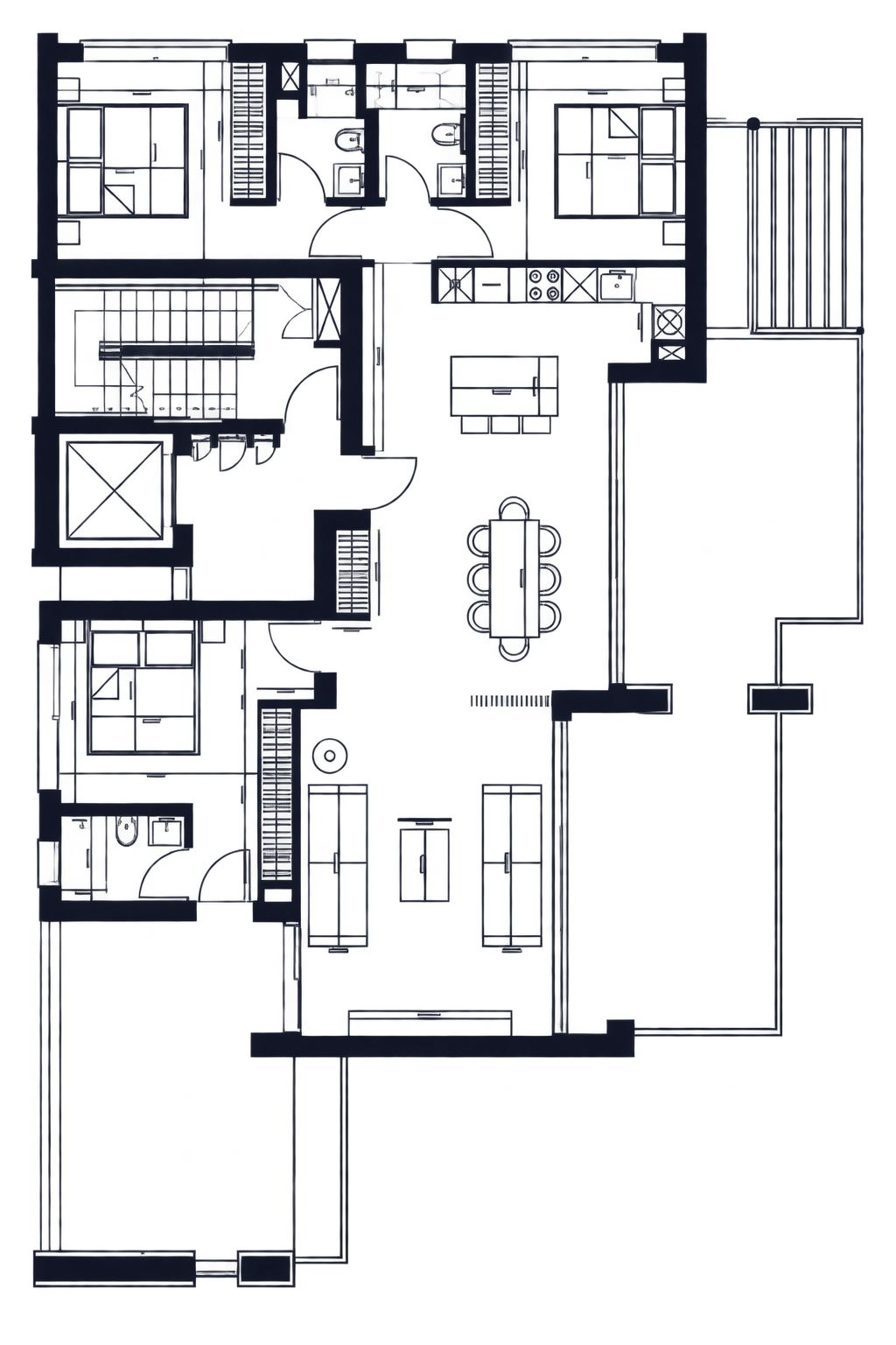 3 bedroom residence floor plan