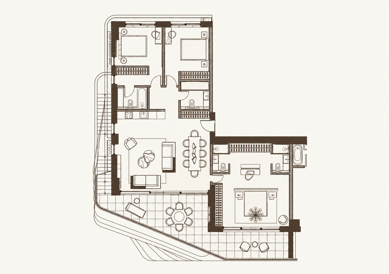 3 bedroom residence floor plan