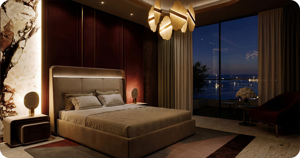 Visionnaire Residences bedroom interior
